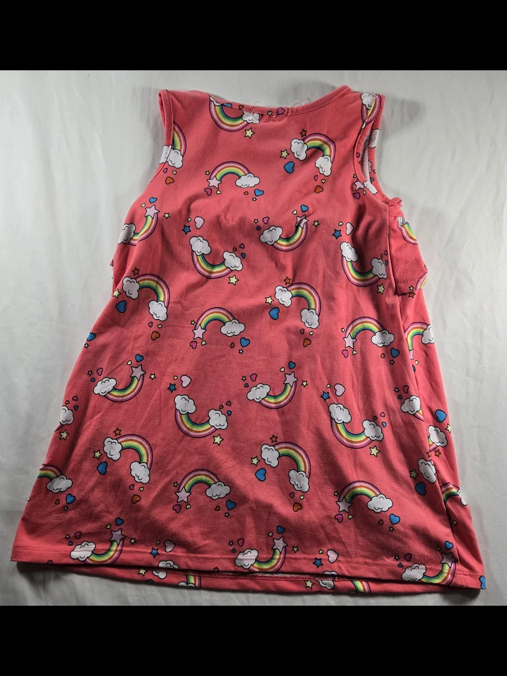 Source Unknown Pink Coral Rainbow Flutter Dress